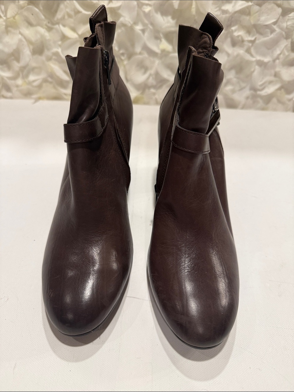 Paul Green Dark Brown Leather Ankle Boots